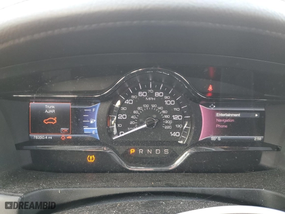 2014 Lincoln MKS with VIN 1LNHL9EK4EG600216, listed as a Copart auction lot 43471485 with 78,350 mi miles and Salvage Title. Bid and sale history available at carsss.com. Image 9.
