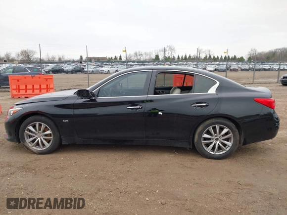 2016 Infiniti Q50 3.0t Premium with VIN JN1EV7AP3GM303498, listed as a IAAI auction lot 42079110 with 164,804 mi miles. Bid and sale history available at carsss.com. Image 13.