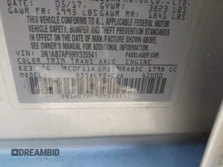 2017 Nissan Sentra S z VIN 3N1AB7AP9HY335541, wystawiony jako IAAI lot #41691543 z przebiegiem 79 915 mil mil oraz . Historia ofert i sprzedaży dostępna na DreamBid. Obrazek 9.