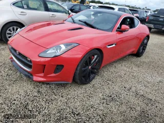 2015 Jaguar F-TYPE V6 S with VIN SAJWA6BC6F8K11717, listed as a Copart auction lot 73876074 with 0 mi miles and Salvage Title. Bid and sale history available at carsss.com. Image 1.