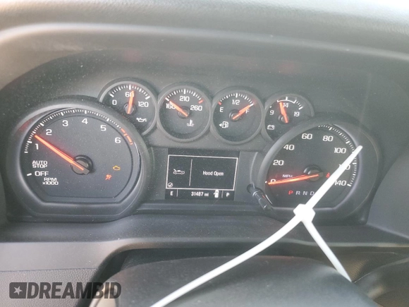 2022 Chevrolet Silverado 1500 Custom with VIN 1GCPABEK7NZ633597, listed as a Copart auction lot 77459134 with 31,487 mi miles and Salvage Title. Bid and sale history available at DreamBid. Image 9.