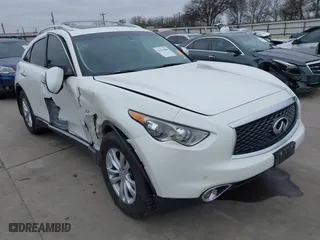 2017 Infiniti QX70 with VIN JN8CS1MU7HM144423, listed as a IAAI auction lot 41612846 with 89,956 mi miles. Bid and sale history available at carsss.com. Image 1.