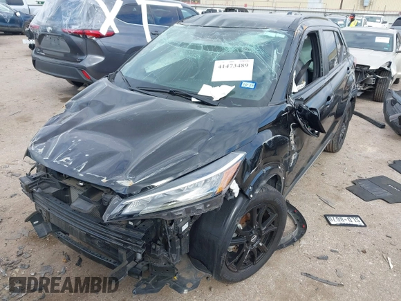 2021 Nissan Kicks SR with VIN 3N1CP5DV7ML520557, listed as a IAAI auction lot 41473489 with 35,634 mi miles. Bid and sale history available at carsss.com. Image 6.