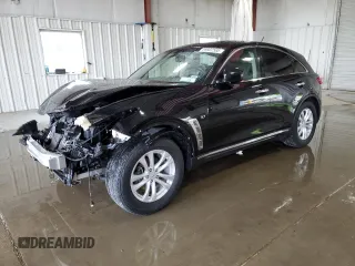 2016 Infiniti QX70 with VIN JN8CS1MW0GM753031, listed as a Copart auction lot 59922585 with 110,236 mi miles and Salvage title. Bid and sale history available at DreamBid. Image 1.