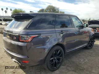 2022 Land Rover Range Rover Sport SVR with VIN SALWZ2RE0NA238645, listed as a Copart auction lot 77895924 with 8,137 mi miles and Salvage Title. Bid and sale history available at DreamBid. Image 3.