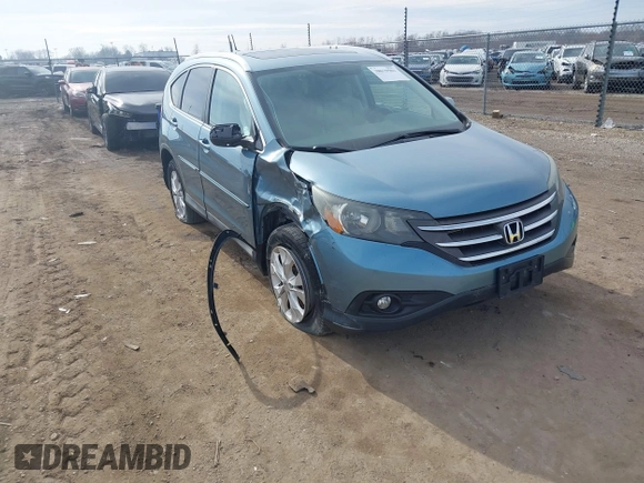 2014 Honda CR-V EX-L with VIN 2HKRM4H73EH682323, listed as a IAAI auction lot 38679501 with 1 mi miles. Bid and sale history available at carsss.com. Image 1.