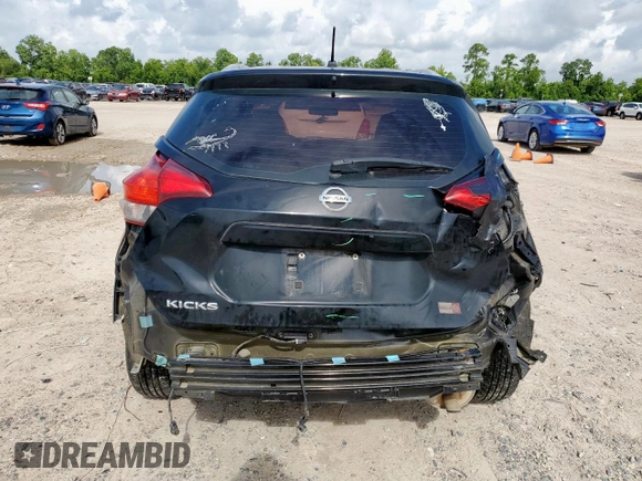 2018 Nissan Kicks S with VIN 3N1CP5CU0JL535244, listed as a Copart auction lot 63816985 with 129,271 mi miles and Salvage title. Bid and sale history available at DreamBid. Image 6.