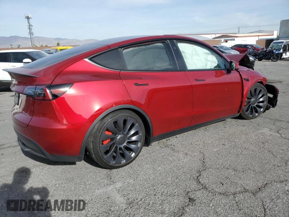 2024 Tesla Model Y Performance z VIN 7SAYGDEF7RF128112, wystawiony jako Copart lot #85596764 z przebiegiem Nie podano mil oraz Szkoda całkowita • Salvage title. Historia ofert i sprzedaży dostępna na DreamBid. Obrazek 3.