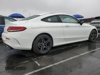 2021 Mercedes-Benz C 300 with VIN W1KWJ8DB8MG102764, listed as a Copart auction lot 47876945 with 55,479 mi miles and Salvage title. Bid and sale history available at DreamBid. Image 3.