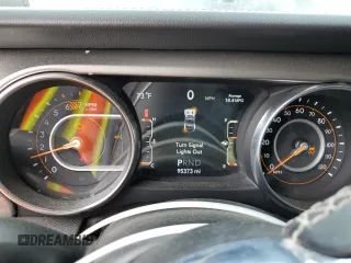 2020 Jeep Wrangler Unlimited Sahara with VIN 1C4HJXEN0LW213643, listed as a Copart auction lot 53343675 with 95,373 mi miles and Salvage title. Bid and sale history available at DreamBid. Image 9.