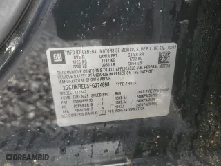 2015 Chevrolet Silverado 1500 LT with VIN 3GCUKREC5FG274690, listed as a Copart auction lot 46351515 with 142,650 mi miles and Salvage Title. Bid and sale history available at carsss.com. Image 12.