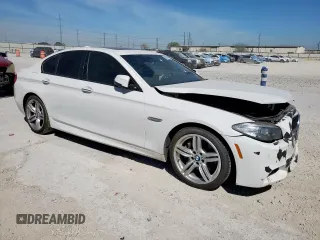 2015 BMW 5 Series 535i with VIN WBA5B1C52FG128542, listed as a Copart auction lot 50084585 with 110,341 mi miles and Salvage Title. Bid and sale history available at carsss.com. Image 4.
