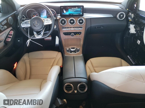 2019 Mercedes-Benz C 300 with VIN 55SWF8DB9KU313487, listed as a Copart auction lot 54217665 with 41,651 mi miles and Salvage Title. Bid and sale history available at DreamBid. Image 8.