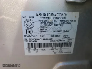 2010 Ford Edge Sport with VIN 2FMDK4AC2ABA04851, listed as a Copart auction lot 73721804 with 187,446 mi miles and Non Repairable. Bid and sale history available at carsss.com. Image 12.
