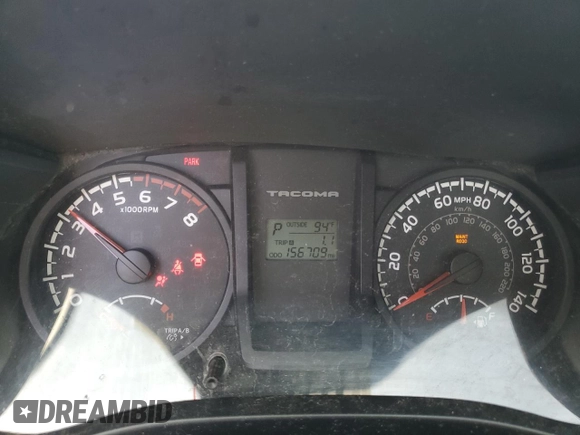 2016 Toyota Tacoma SR with VIN 5TFRX5GN2GX067265, listed as a Copart auction lot 61597345 with 156,709 mi miles and Salvage title. Bid and sale history available at DreamBid. Image 9.