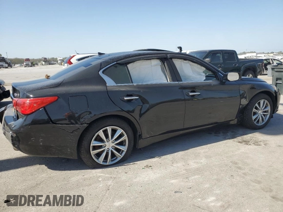 2017 Infiniti Q50 2.0t Sport with VIN JN1CV7AR2HM680804, listed as a Copart auction lot 75356934 with 117,524 mi miles and Salvage Title. Bid and sale history available at carsss.com. Image 3.