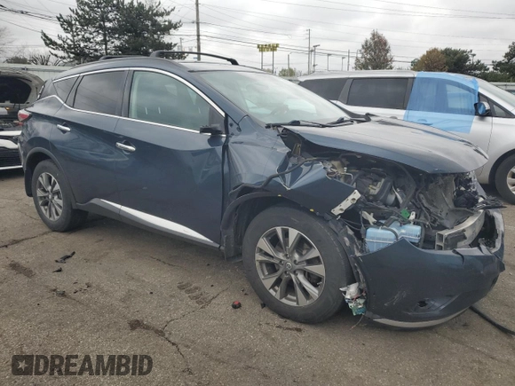 2017 Nissan Murano SV with VIN 5N1AZ2MG1HN114550, listed as a Copart auction lot 80918854 with 158,753 mi miles and Salvage Title. Bid and sale history available at carsss.com. Image 4.