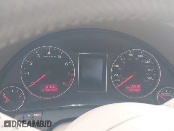 2006 Audi A4 2.0T with VIN WAUDF78E16A015762, listed as a IAAI auction lot 42144369 with 107,403 mi miles. Bid and sale history available at carsss.com. Image 7.
