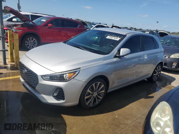 2018 Hyundai Elantra GT with VIN KMHH35LE9JU011602, listed as a Copart auction lot 75507694 with 0 mi miles and Salvage Title. Bid and sale history available at carsss.com. Image 1.