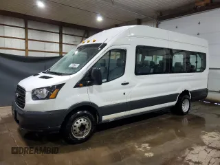 2018 Ford Transit Passenger XL with VIN 1FBVU4XM2JKA03650, listed as a Copart auction lot 46547195 with 108,821 mi miles and Salvage Title. Bid and sale history available at DreamBid. Image 1.
