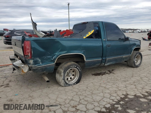 1996 Chevrolet Silverado 1500 with VIN 1GCEC14M0TZ106786, listed as a Copart auction lot 43858625 with 213,182 mi miles and Non Repairable. Bid and sale history available at DreamBid. Image 3.