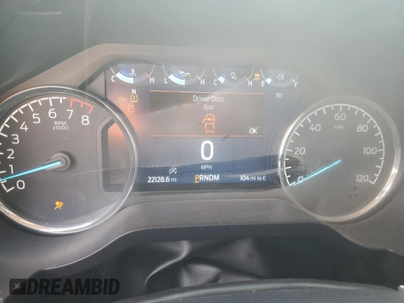 2023 Ford F-150 XL with VIN 1FTEW1C50PKF91124, listed as a Copart auction lot 51538865 with 22,128 mi miles and Salvage title. Bid and sale history available at DreamBid. Image 9.