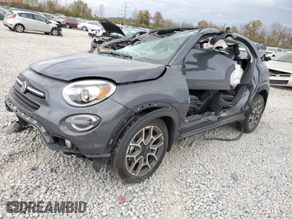 2021 FIAT 500X Trekking with VIN ZFBNF3B18MP945435, listed as a Copart auction lot 78608024 with Not provided miles and Salvage title. Bid and sale history available at DreamBid. Image 1.