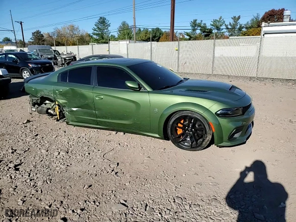 2022 Dodge Charger SRT Hellcat Widebody with VIN 2C3CDXL92NH136142, listed as a Copart auction lot 77452354 with 9,386 mi miles and Salvage Title. Bid and sale history available at carsss.com. Image 11.