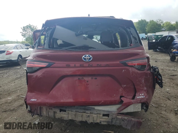 2022 Toyota Sienna LE with VIN 5TDKSKFC9NS056913, listed as a Copart auction lot 55704795 with 71,464 mi miles and Salvage title. Bid and sale history available at DreamBid. Image 6.