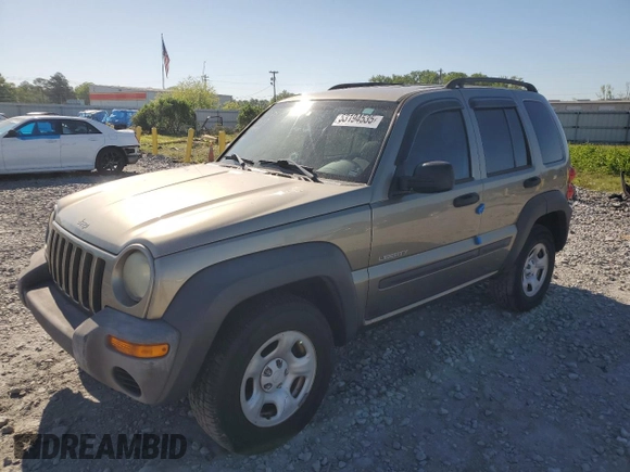 2004 Jeep Liberty Sport with VIN 1J4GK48K94W224211, listed as a Copart auction lot 53194535 with 219,797 mi miles and Salvage Title. Bid and sale history available at DreamBid. Image 1.