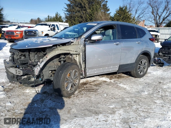 2021 Honda CR-V EX-L with VIN 5J6RW2H89ML003313, listed as a Copart auction lot 89165525 with 0 mi miles and Salvage Title. Bid and sale history available at carsss.com. Image 1.