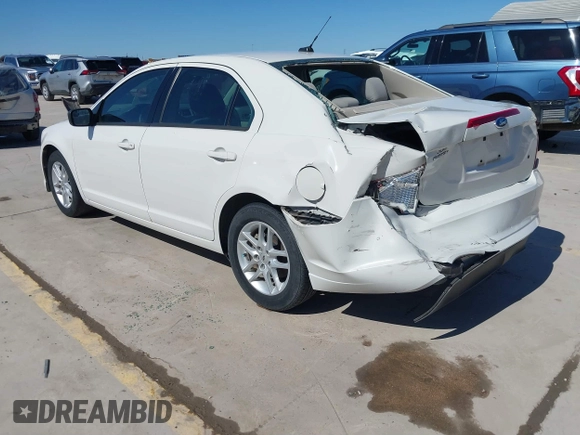 2012 Ford Fusion S with VIN 3FAHP0GA0CR137074, listed as a IAAI auction lot 41756162 with 165,205 mi miles. Bid and sale history available at carsss.com. Image 3.
