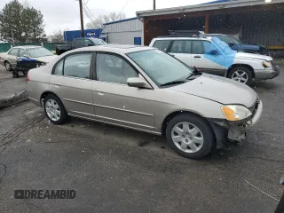 2001 Honda Civic EX with VIN 1HGES257X1L048799, listed as a Copart auction lot 51830975 with 201,051 mi miles and Salvage Title. Bid and sale history available at carsss.com. Image 4.
