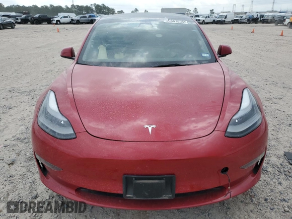 2023 Tesla Model 3 with VIN 5YJ3E1EA5PF567113, listed as a Copart auction lot 53376365 with 45,247 mi miles and Salvage title. Bid and sale history available at DreamBid. Image 5.