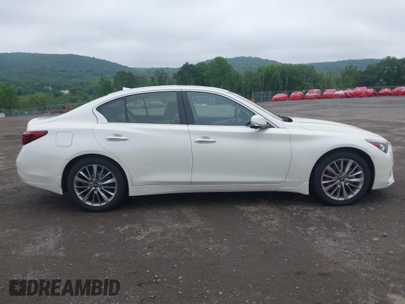 2023 Infiniti Q50 Luxe with VIN JN1EV7BR5PM541157, listed as a IAAI auction lot 42452178 with 60,271 mi miles and . Bid and sale history available at DreamBid. Image 13.