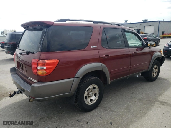 2003 Toyota Sequoia SR5 with VIN 5TDBT44A03S204583, listed as a Copart auction lot 49802095 with 220,613 mi miles and Salvage Title. Bid and sale history available at carsss.com. Image 3.