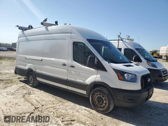 2023 Ford Transit Cargo with VIN 1FTBR3X88PKA74339, listed as a Copart auction lot 48634405 with 103,840 mi miles and Salvage title. Bid and sale history available at DreamBid. Image 4.