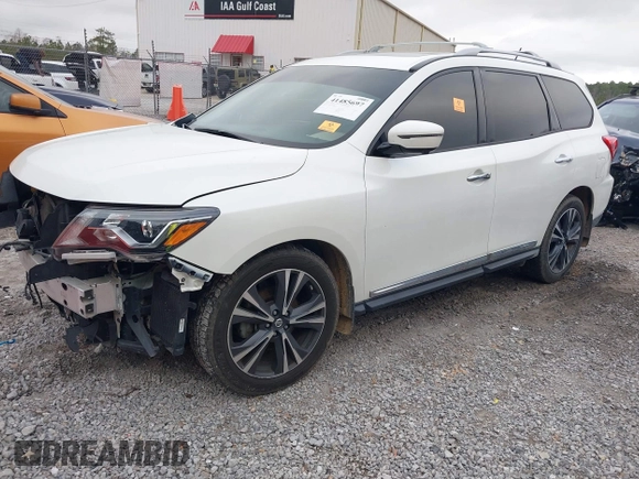 2018 Nissan Pathfinder SL with VIN 5N1DR2MN6JC643618, listed as a IAAI auction lot 41485697 with 1 mi miles. Bid and sale history available at carsss.com. Image 2.