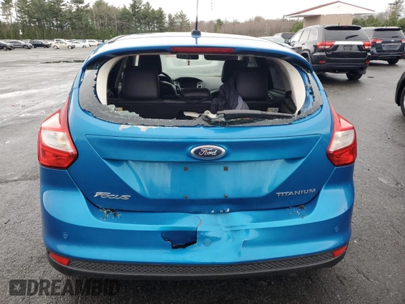 2012 Ford Focus Titanium with VIN 1FAHP3N22CL139808, listed as a Copart auction lot 51847665 with Not Provided miles and Salvage Title. Bid and sale history available at carsss.com. Image 6.