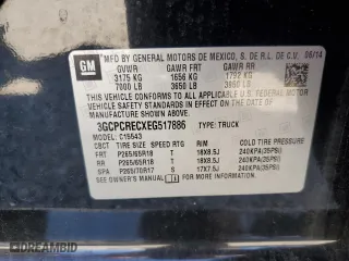 2014 Chevrolet Silverado 1500 LT with VIN 3GCPCRECXEG517886, listed as a Copart auction lot 49826595 with 105,674 mi miles and Salvage Title. Bid and sale history available at carsss.com. Image 12.