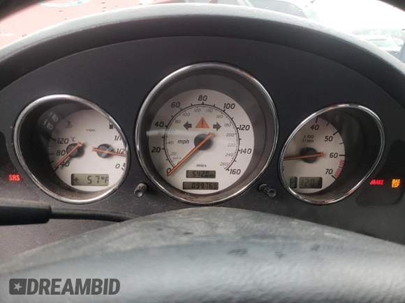 2003 Mercedes-Benz SLK 230 Kompressor with VIN WDBKK49F03F285140, listed as a Copart auction lot 80080364 with 99,769 mi miles and Salvage title. Bid and sale history available at DreamBid. Image 9.