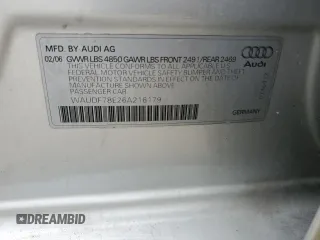 2006 Audi A4 2.0T z VIN WAUDF78E26A216179, wystawiony jako Copart lot #51169935 z przebiegiem 114 291 mil mil oraz Czysty tytuł • Clean title. Historia ofert i sprzedaży dostępna na DreamBid. Obrazek 12.