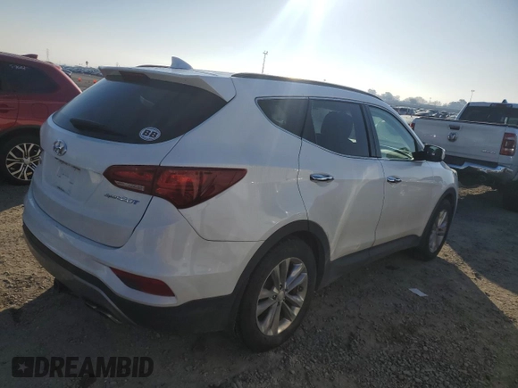 2017 Hyundai Santa Fe Sport 2.0T with VIN 5XYZU4LA0HG470400, listed as a Copart auction lot 89015435 with 103,128 mi miles and Clean Title. Bid and sale history available at carsss.com. Image 3.