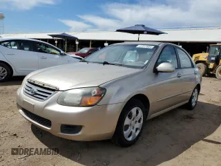 2009 Kia Spectra EX with VIN KNAFE222195618687, listed as a Copart auction lot 66575235 with 221,360 mi miles and Clean title. Bid and sale history available at DreamBid. Image 1.