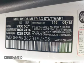 2016 Mercedes-Benz E 350 Sport with VIN WDDHF5KB6GB192705, listed as a IAAI auction lot 41688038 with 138,861 mi miles and . Bid and sale history available at DreamBid. Image 9.