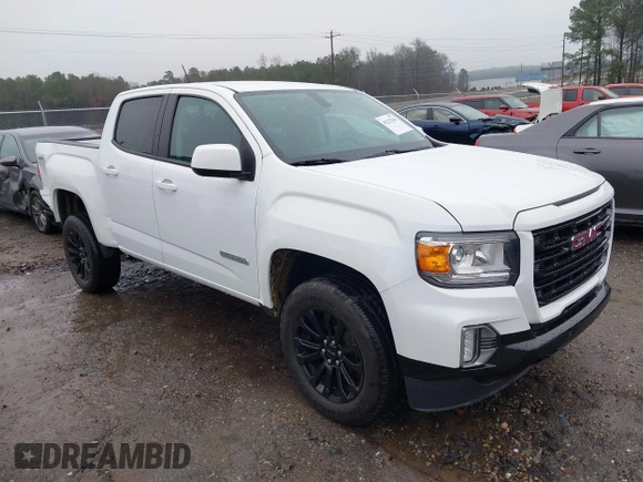 2022 GMC Canyon 4WD Elevation z VIN 1GTG6CEN1N1330671, wystawiony jako IAAI lot #41227361 z przebiegiem 24 579 mil mil oraz . Historia ofert i sprzedaży dostępna na DreamBid. Obrazek 1.