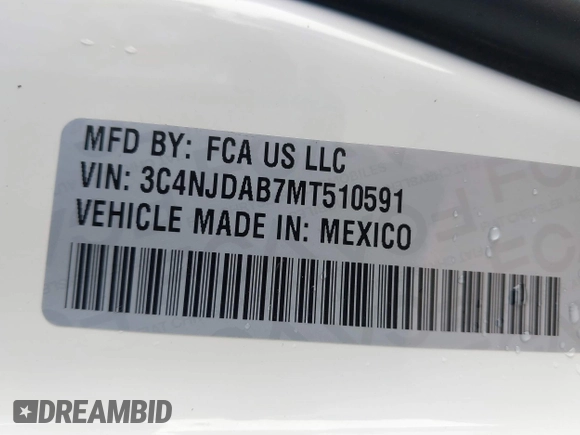2021 Jeep Compass Freedom with VIN 3C4NJDAB7MT510591, listed as a IAAI auction lot 41723328 with 78,436 mi miles and . Bid and sale history available at carsss.com. Image 9.