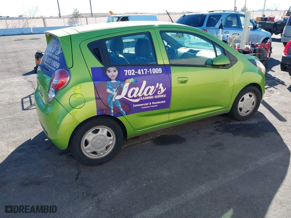 2014 Chevrolet Spark LS with VIN KL8CB6S98EC588931, listed as a IAAI auction lot 41690253 with 114,319 mi miles. Bid and sale history available at carsss.com. Image 4.