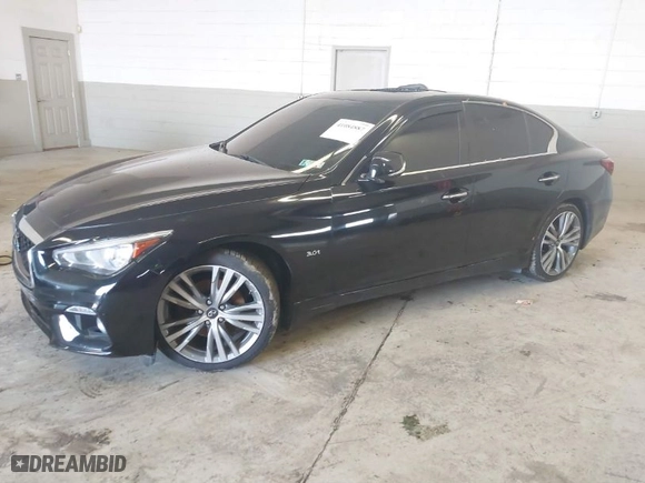 2019 Infiniti Q50 3.0t LUXE with VIN JN1EV7AR1KM553543, listed as a IAAI auction lot 41084887 with NaN miles. Bid and sale history available at carsss.com. Image 2.