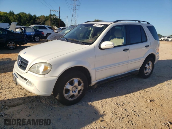2002 Mercedes-Benz M-Class with VIN 4JGAB54E02A353932, listed as a Copart auction lot 75386794 with 157,027 mi miles and Clean Title. Bid and sale history available at carsss.com. Image 1.